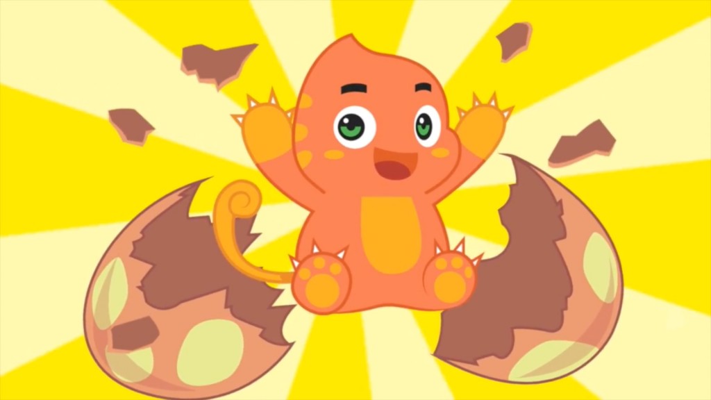 An orange cartoon creature.