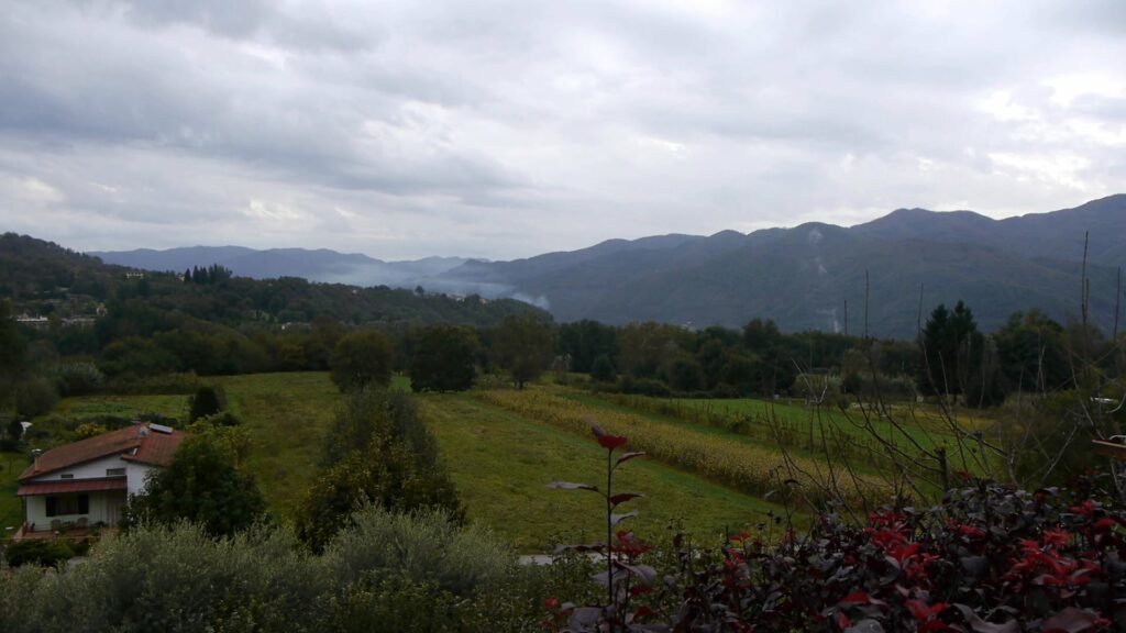 A view of the Tuscan countryside.